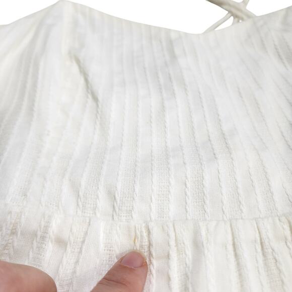 Lost + Wander Womens Asymmetrical Midi Dress Size Medium White Boho Bridal Beach - Picture 11 of 16